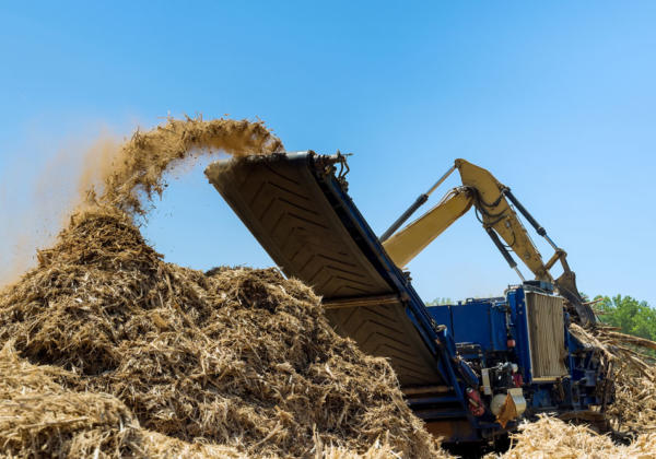 Heavy equipment doing wood chipping and mulching in Geelong.